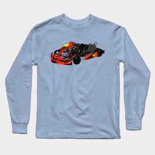 Kart racing cartoon illustration Long Sleeve T-Shirt